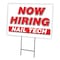 Signmission Now Hiring Nail Tech Yard Sign & Stake outdoor plastic coroplast window, C-1216 NAIL TECH C-1216 NAIL TECH - alternate 1
